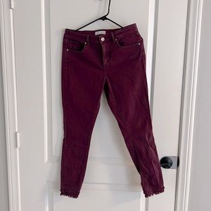 LOFT jeans, size 28/6. Maroon